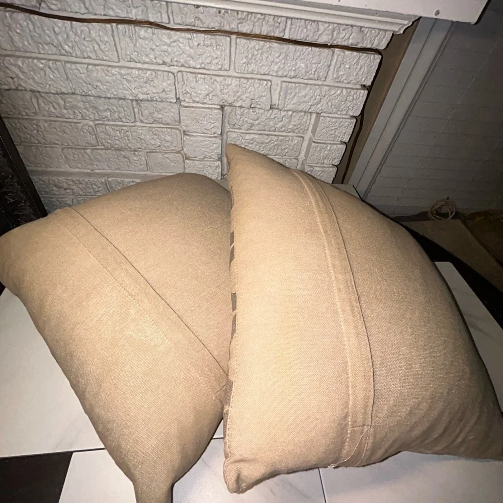 Safavieh Silver Cream Tan Geometric Circles Accent Throw Pillows